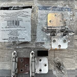 Style Selections Flush Self-Closing Cabinet Hinge 2.75in x 1.75in 3Pack [97]